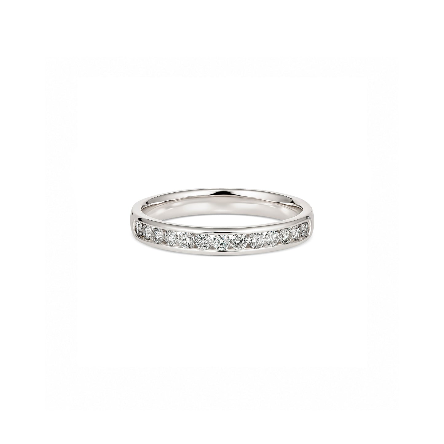 18ct White Gold Channel Set Diamond Wedding Ring