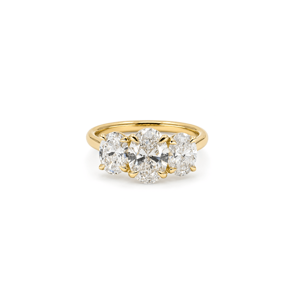 3.02cttw Oval Diamond Trilogy Ring