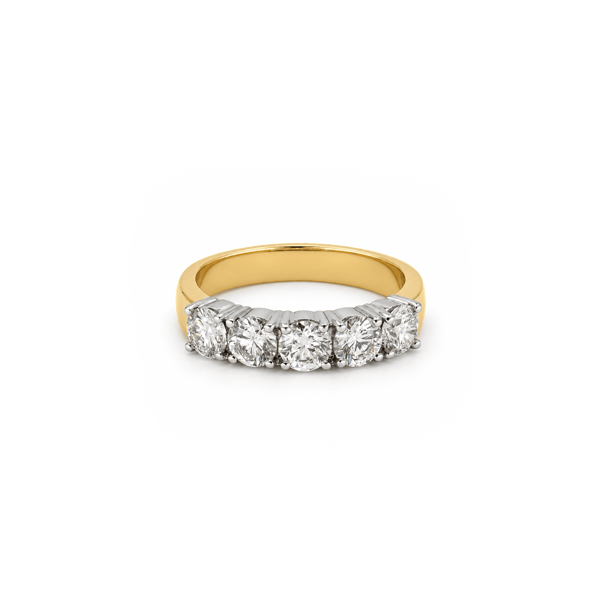 1.60cttw Five-Stone Diamond Statement Ring