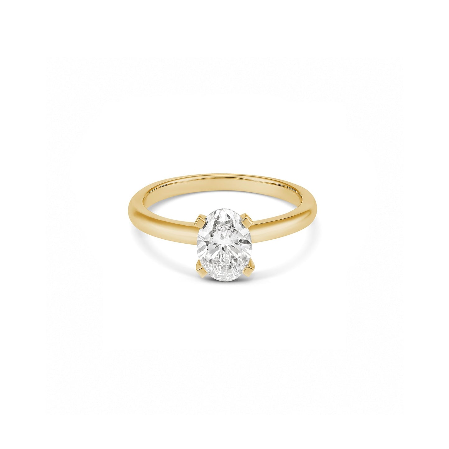 1ct Oval Solitaire in 18ct Yellow Gold