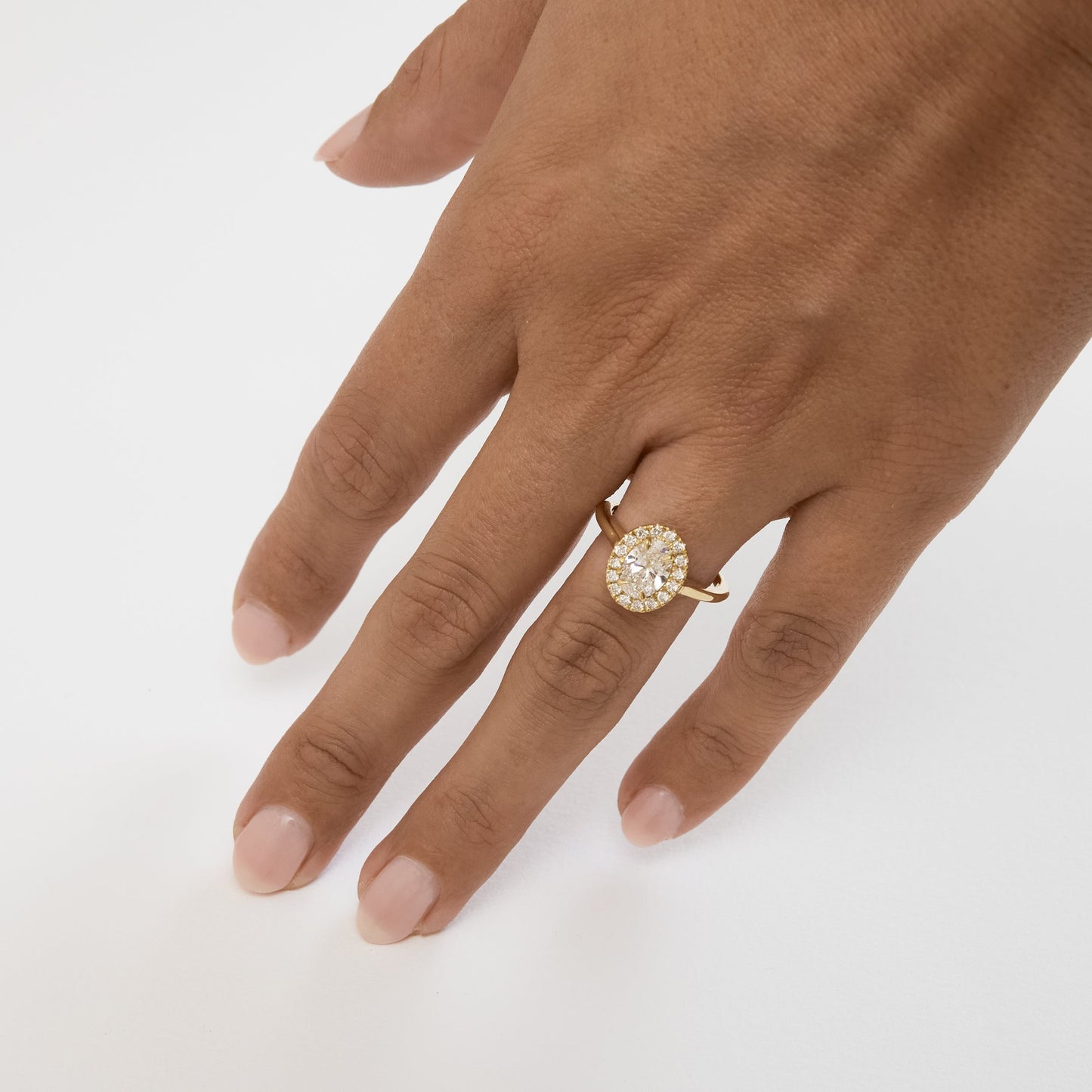 Oval Halo Engagement Ring