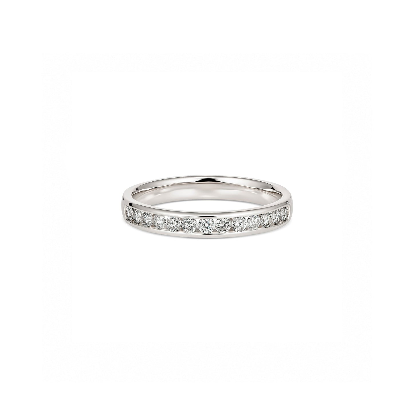 18ct White Gold Channel Set Diamond Wedding Ring