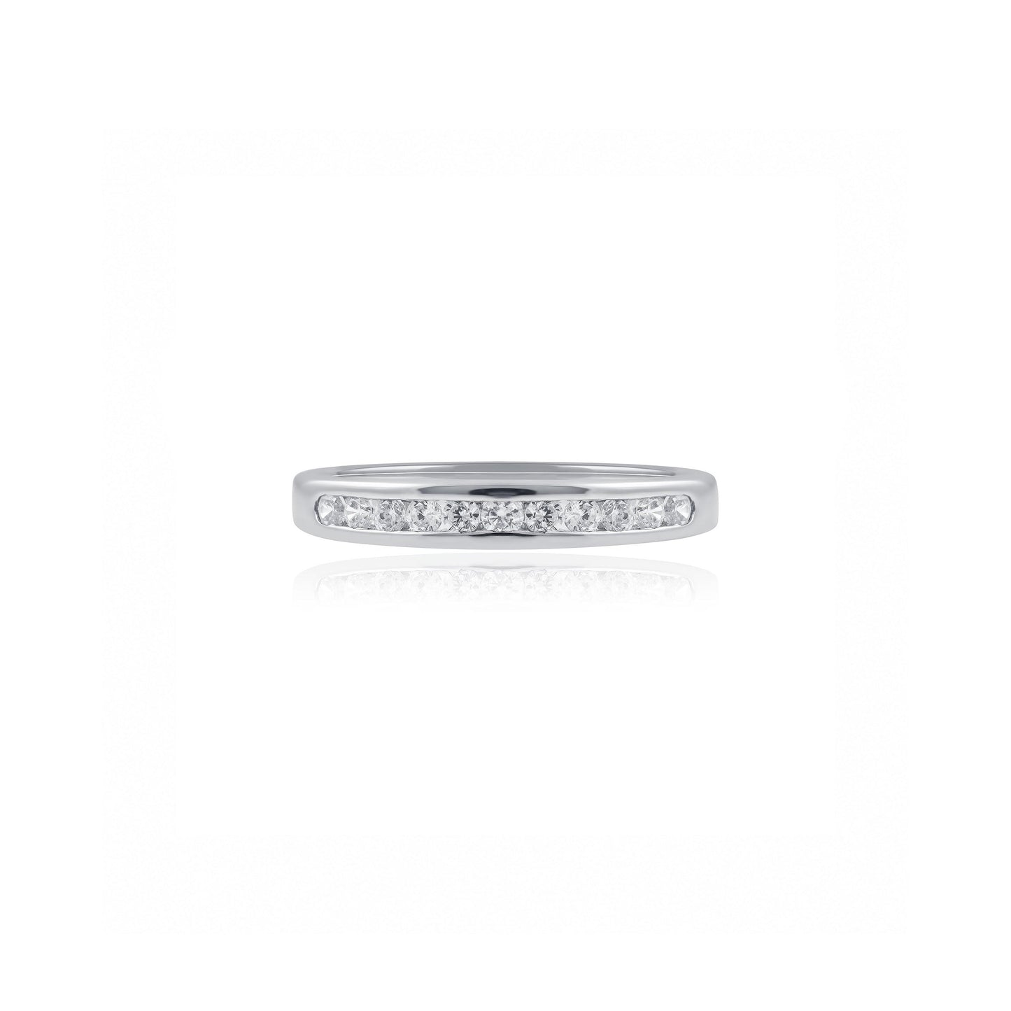 Platinum Channel Set Diamond Wedding Ring