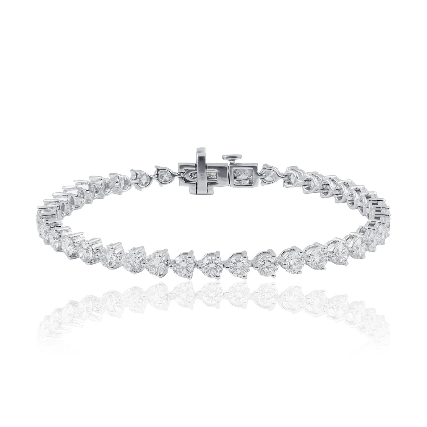 3-Prong Diamond Tennis Bracelet