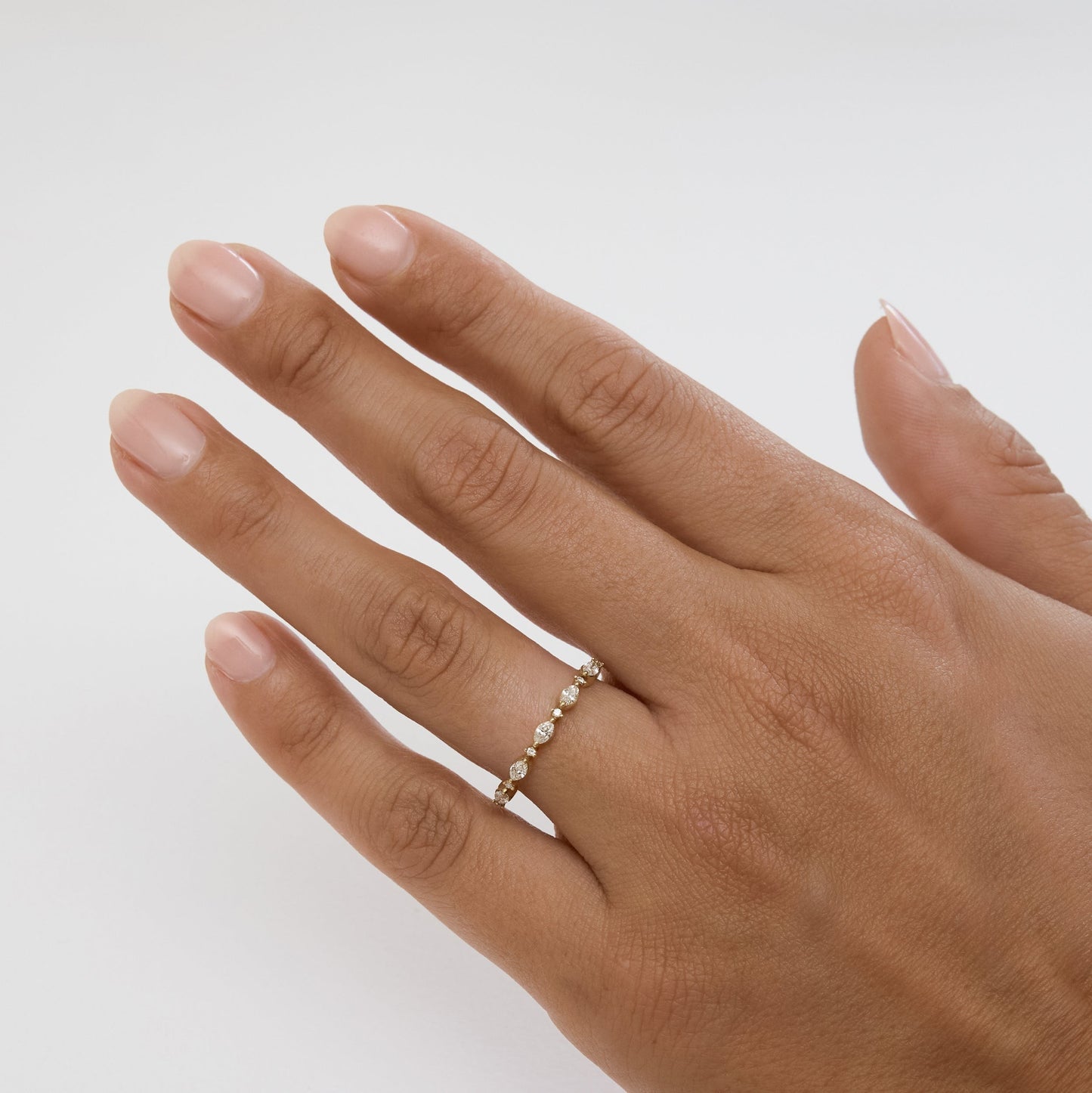 Dainty Marquise & Round Diamond Ring