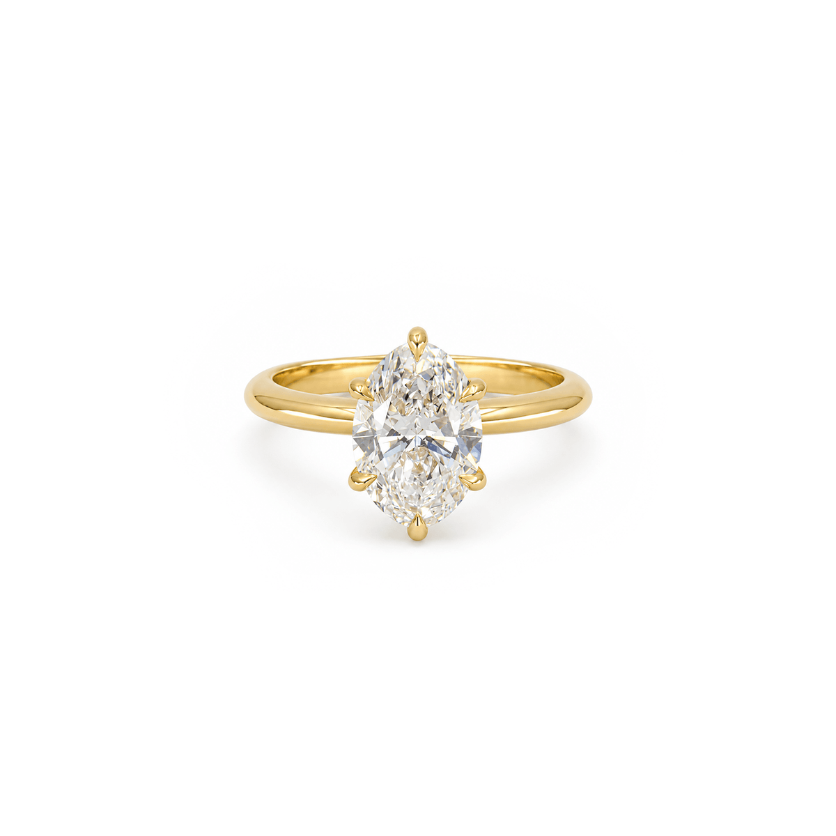 2ct Oval Diamond Solitaire Engagement Ring