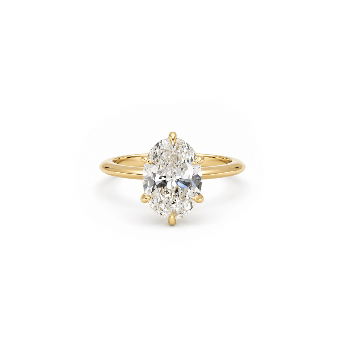 3ct Oval Diamond Solitaire Engagement Ring