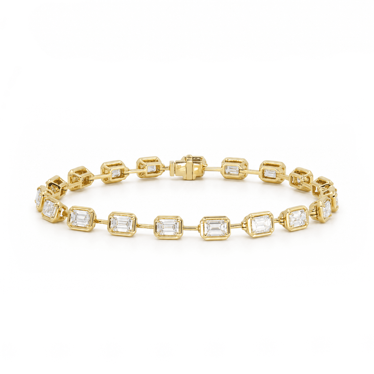 5.79cttw Emerald Cut Diamond Link Bracelet