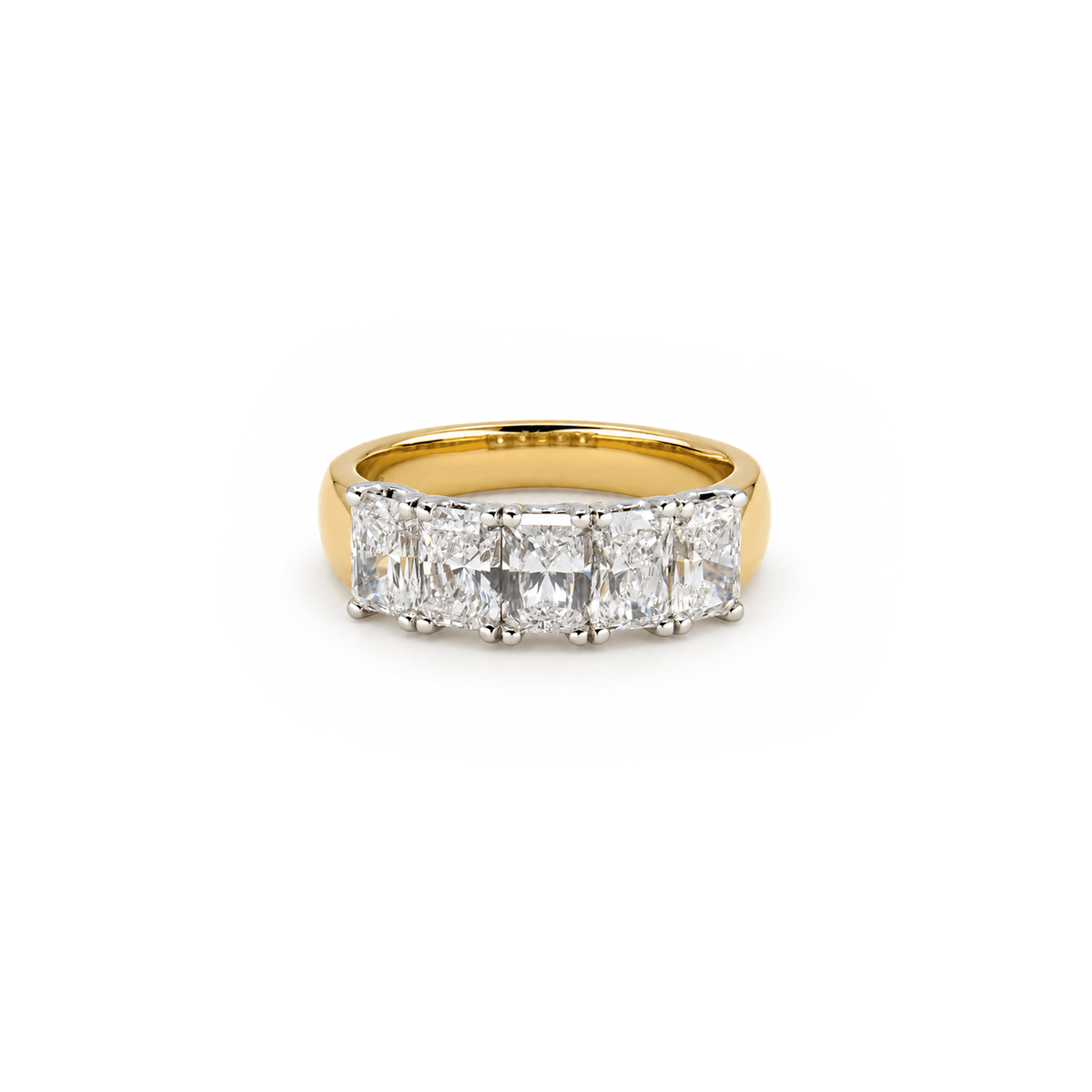 2.61cttw Radiant Cut Diamond Five-Stone Dress Ring
