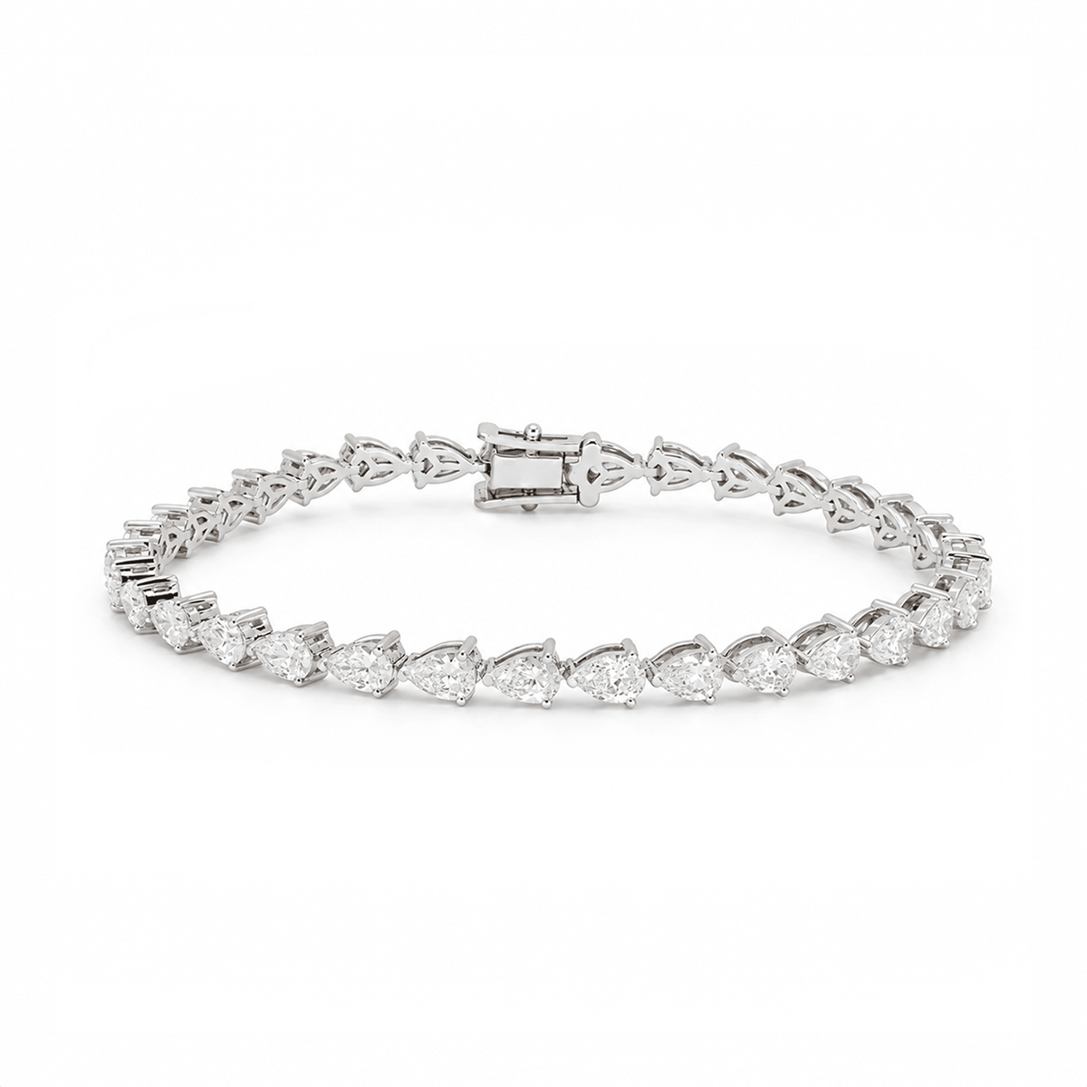 East-West Pear Diamond Tennis Bracelet