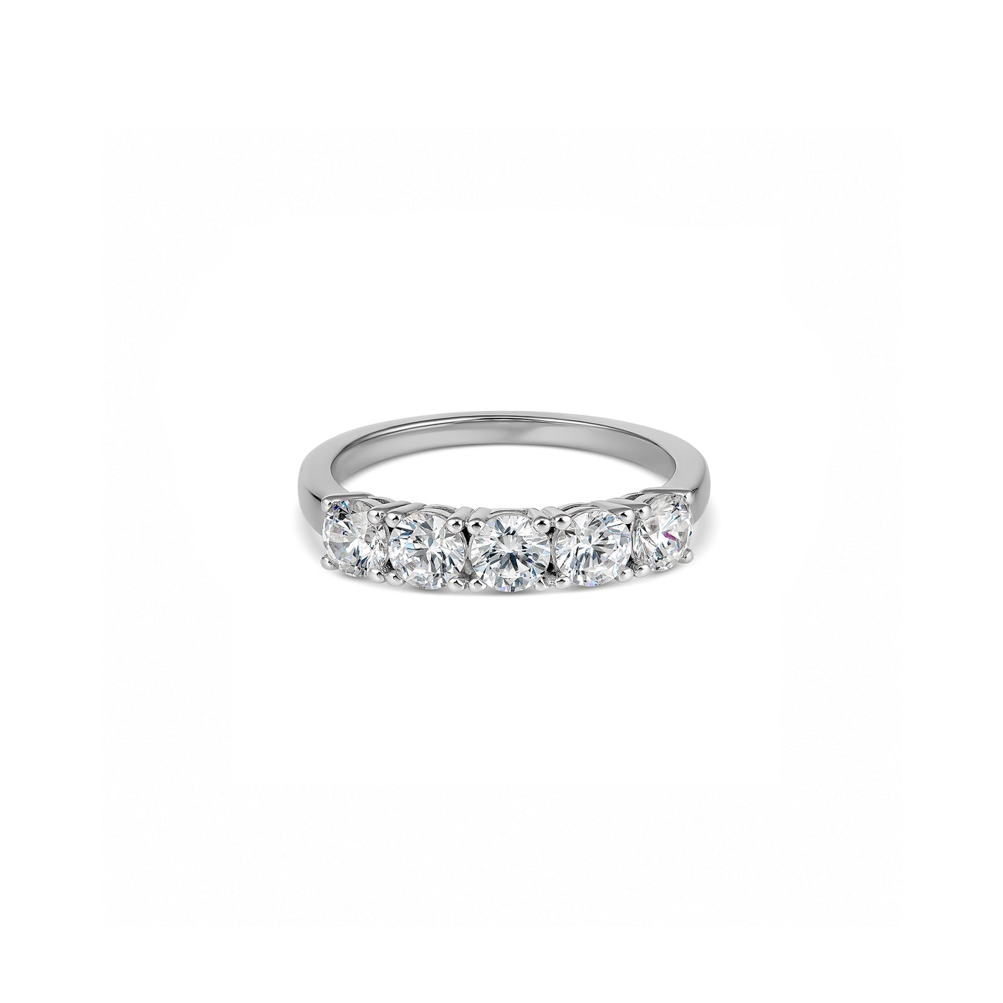Elegant 5-Stone Diamond Wedding Ring