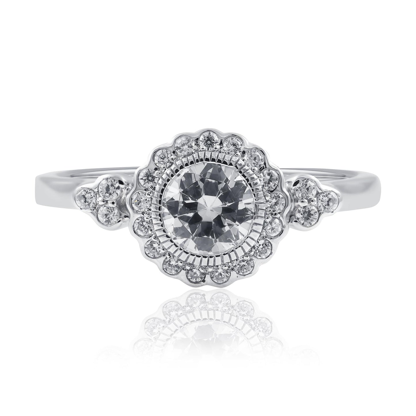 White Gold Diamond Art Deco Ring