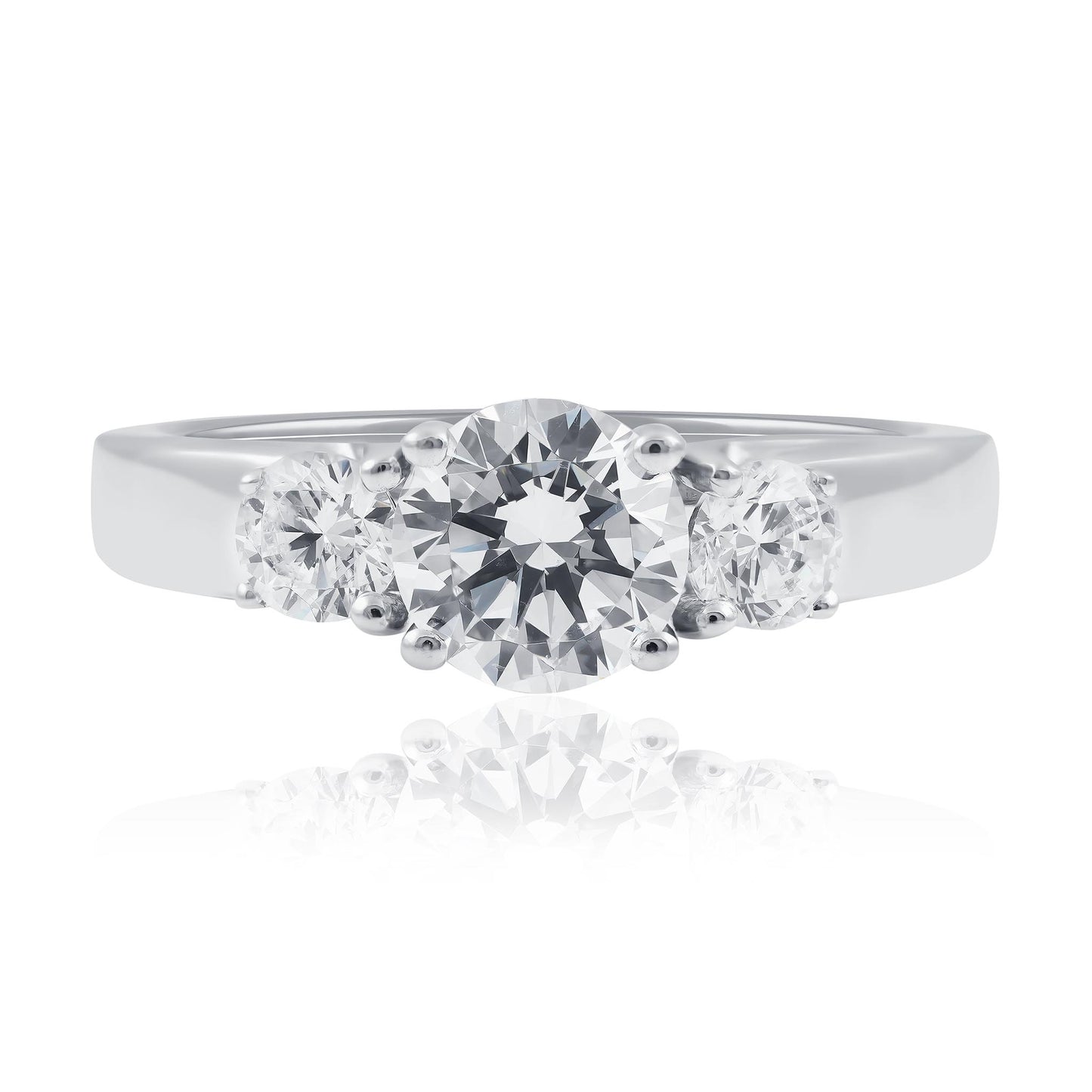 Elegance Trilogy Diamond Ring in White Gold