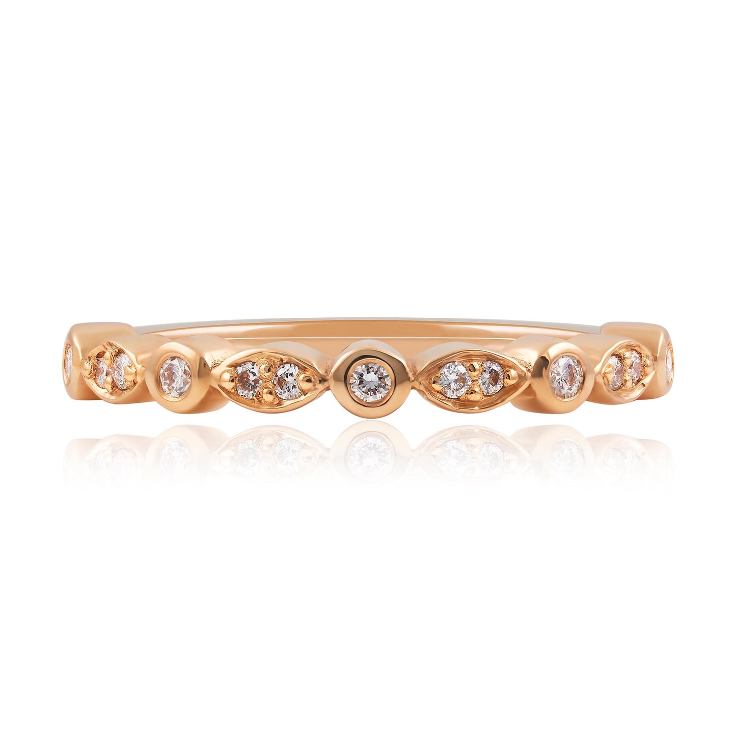 Rose Gold Art Deco Wedding Ring