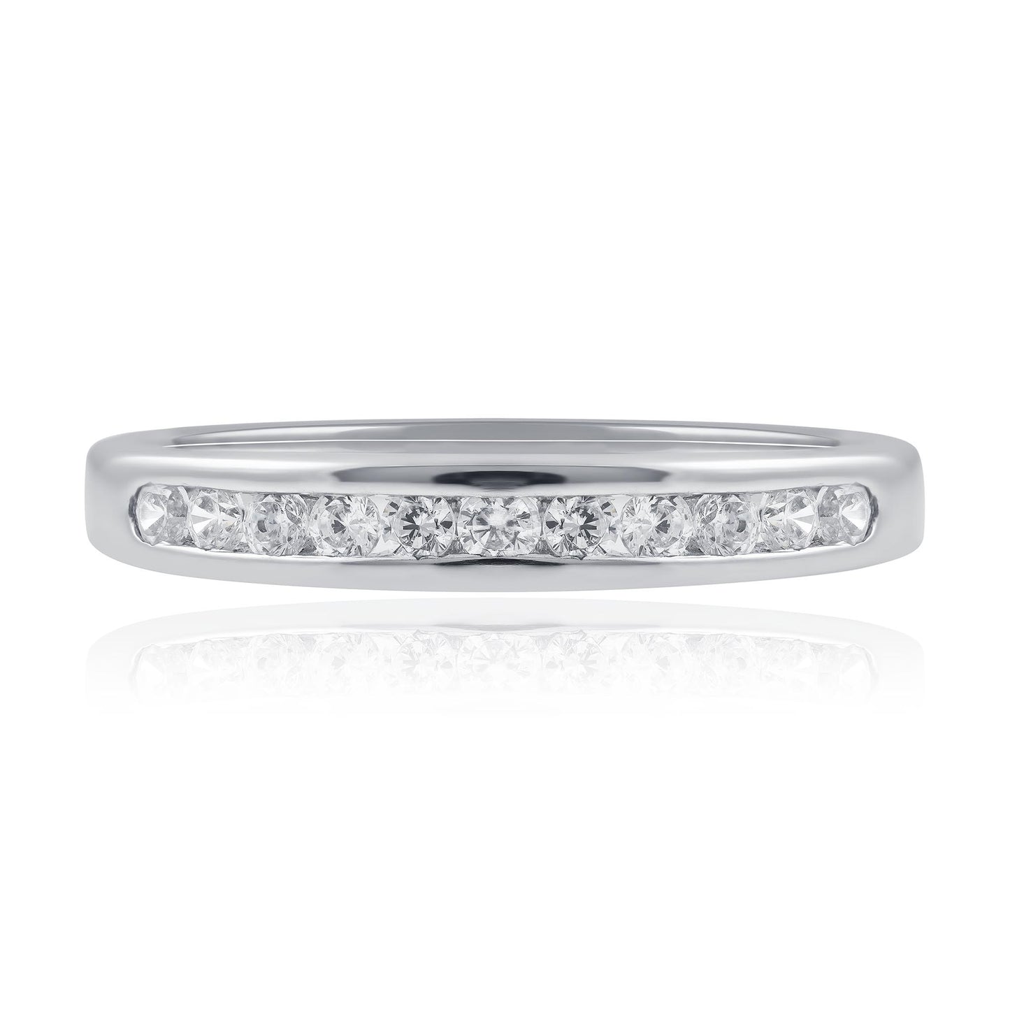 Platinum Lab Grown Diamond Channel Set Wedding Ring