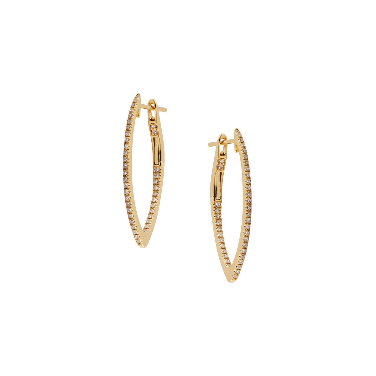 Inside-Out Diamond Hoop Earrings