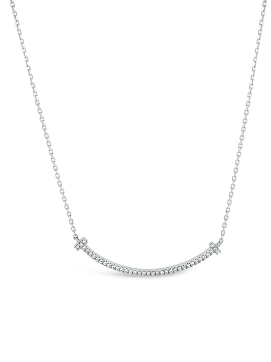 Contemporary Myriad Diamond Bar Necklace