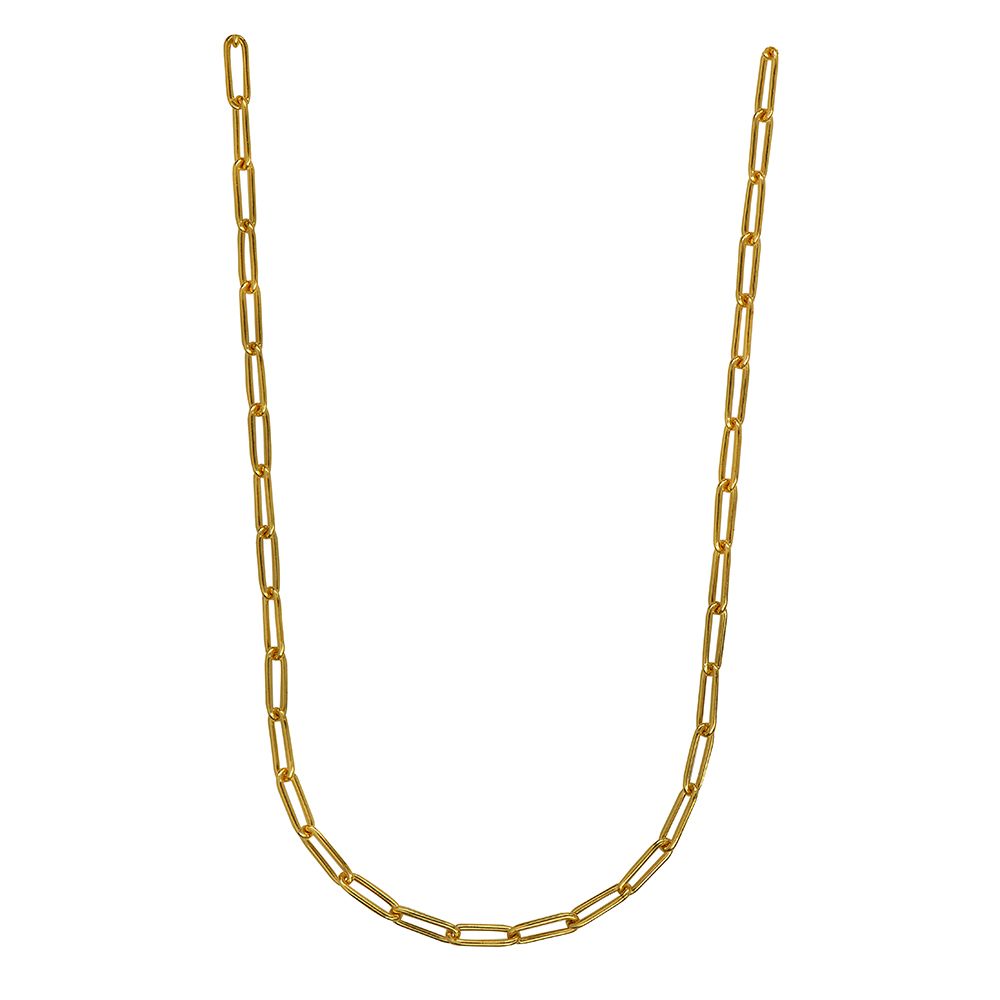 9ct YG Paperclip Chain SML