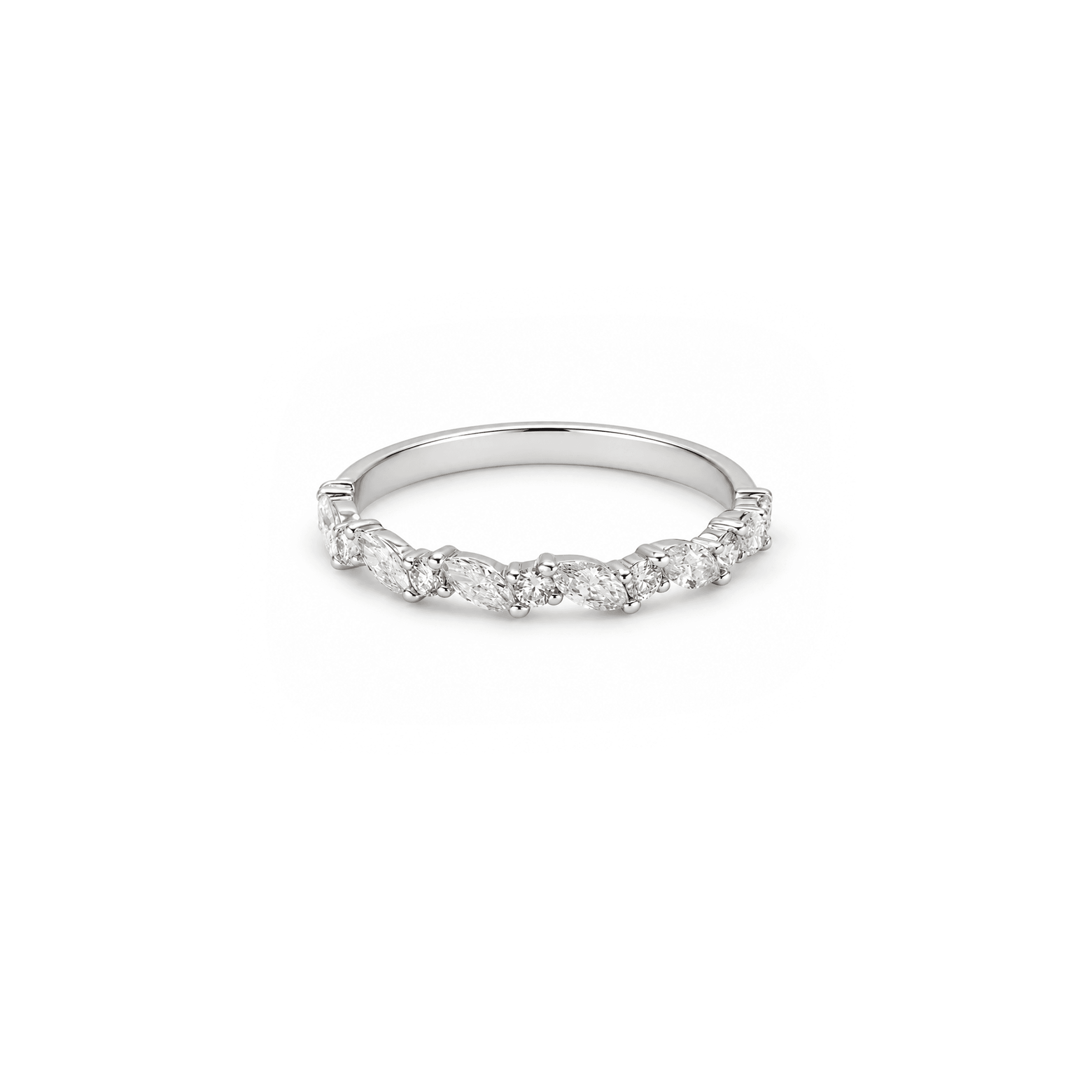 0.50cttw Marquise & Round Diamond Statement Band