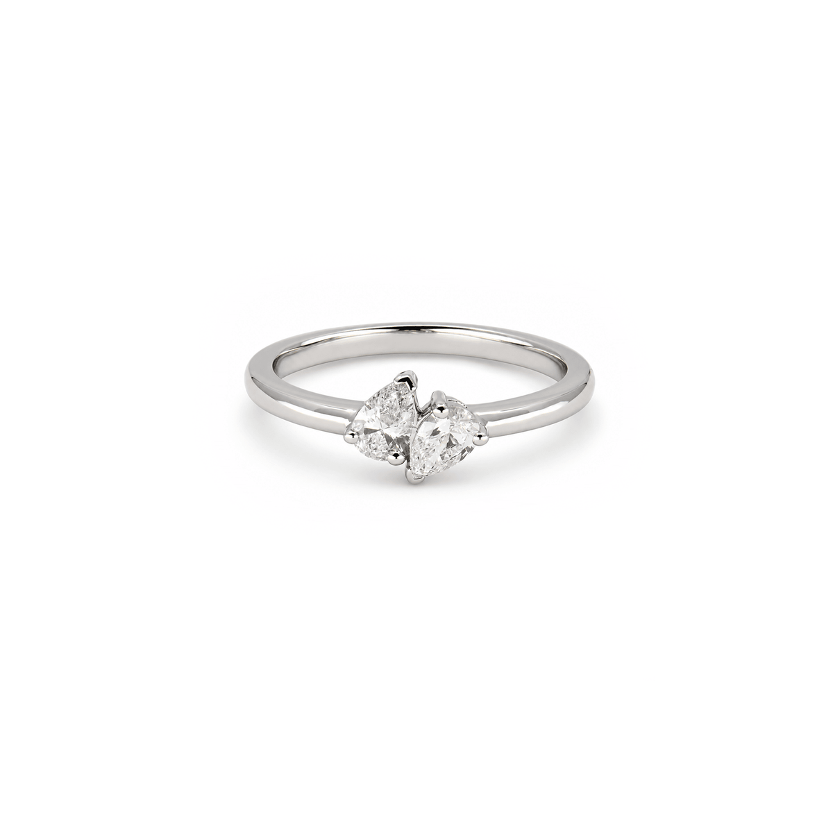 0.40cttw Pear Diamond Toi et Moi Ring
