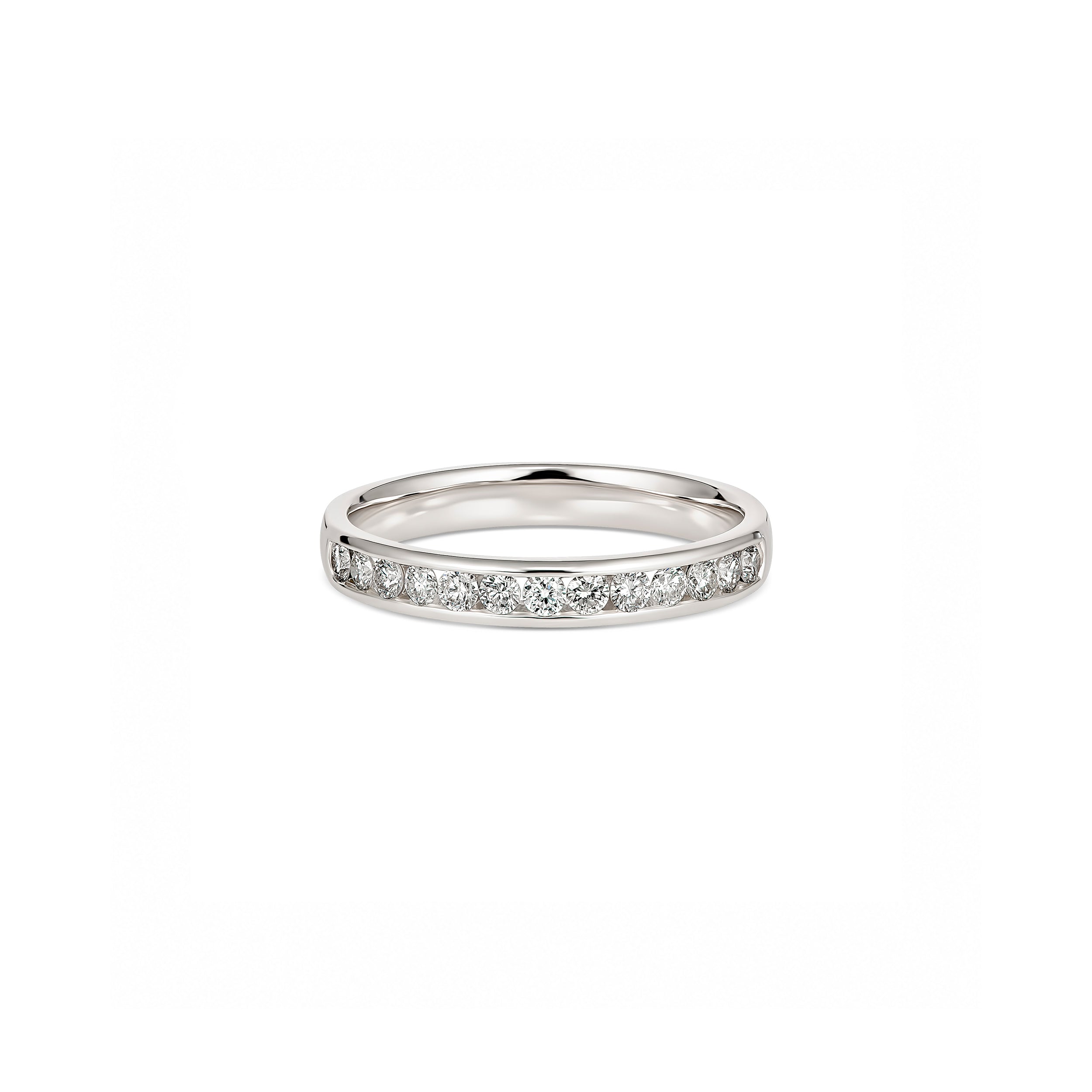 18ct White Gold Channel Set Diamond Wedding Ring
