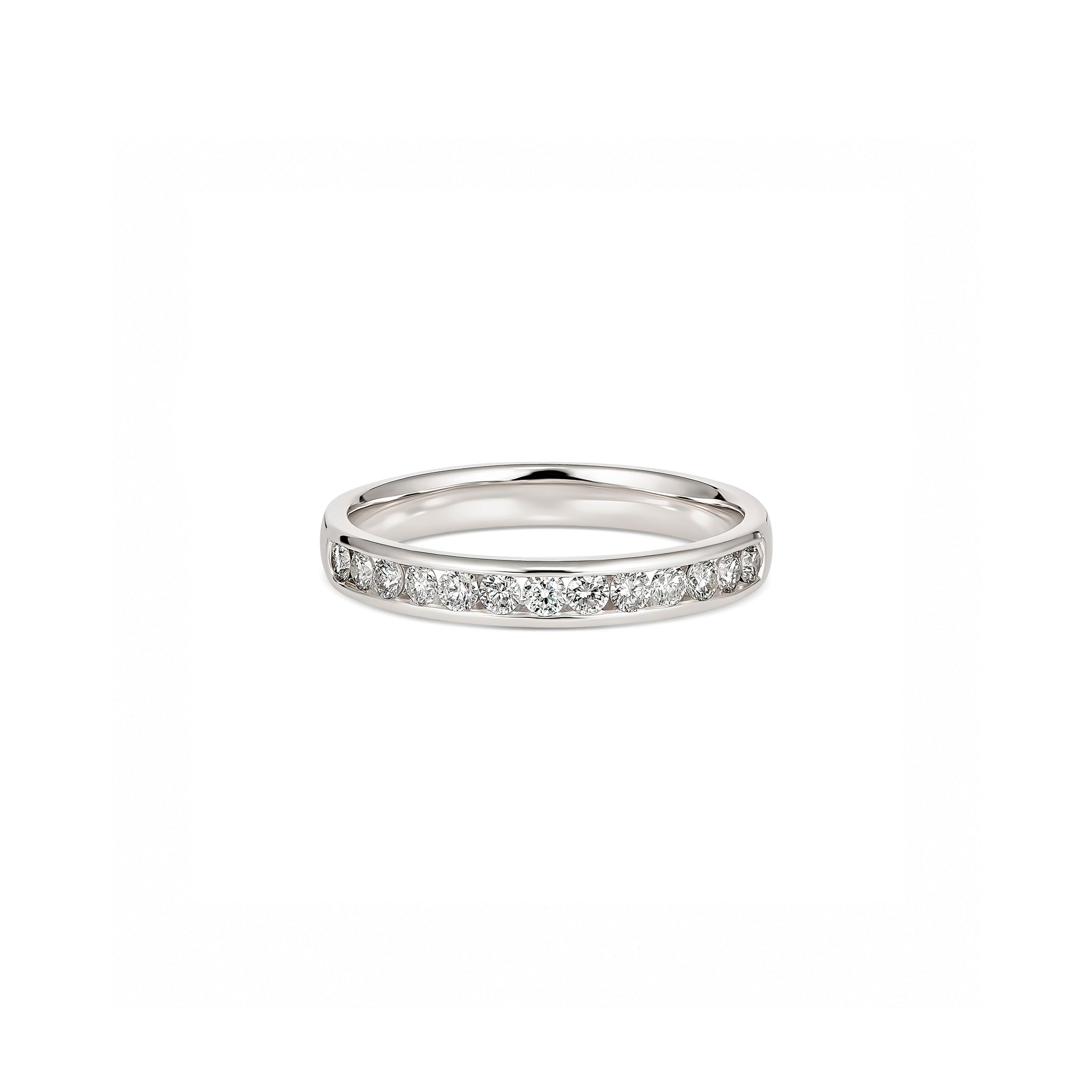 18ct White Gold Channel Set Diamond Wedding Ring