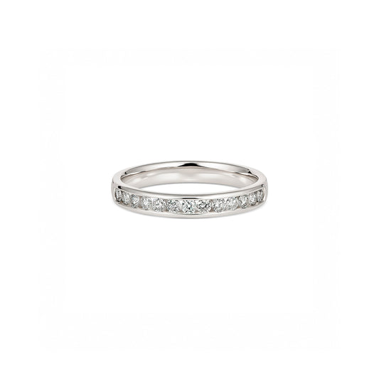 18ct White Gold Channel Set Diamond Wedding Ring