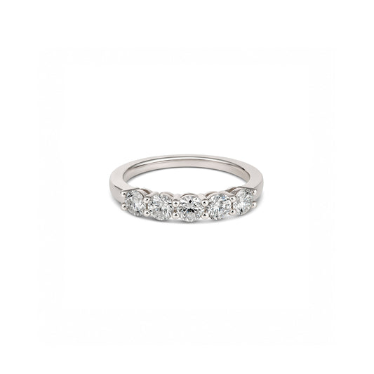 18ct White Gold Round 5 Stone Diamond Ring