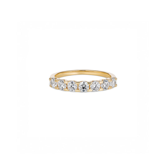 18ct Yellow Gold 7 Stone Diamond Ring