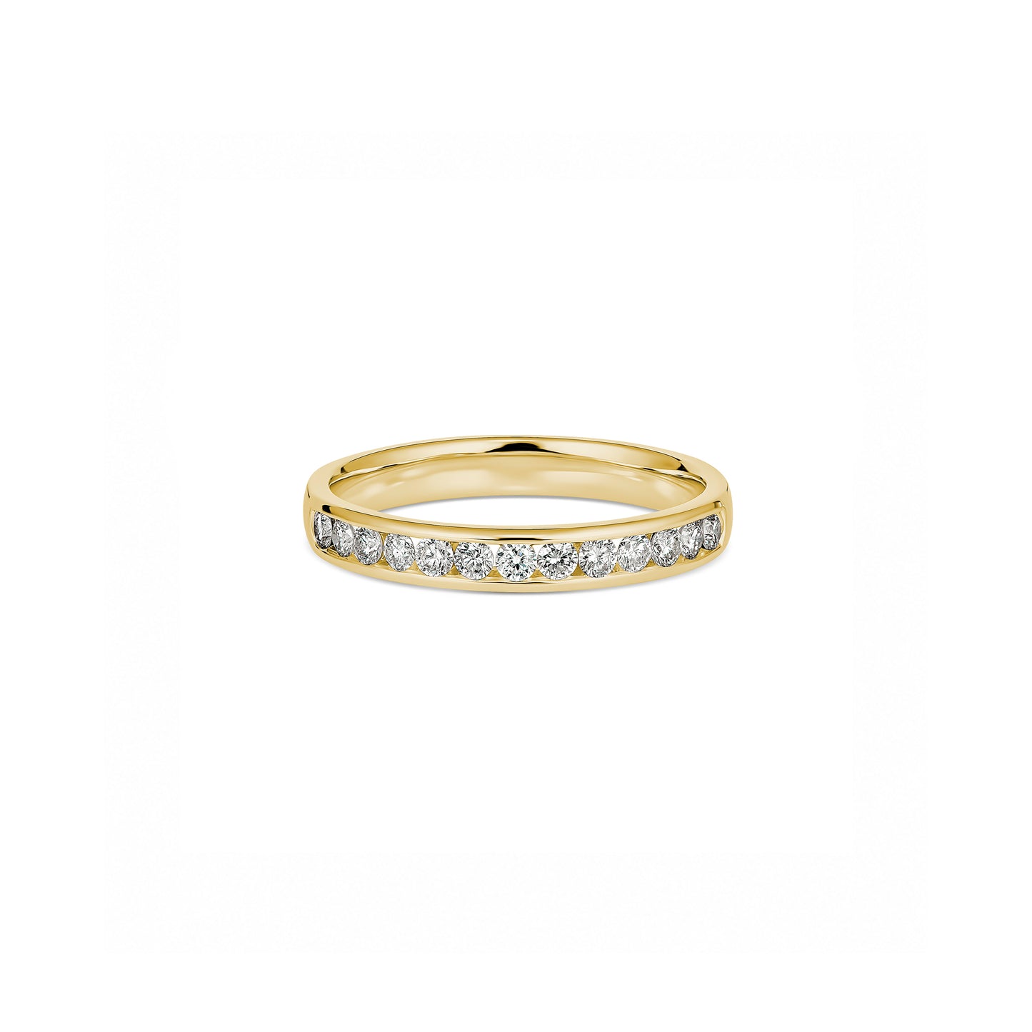 18ct Yellow Gold Channel Set Diamond Wedding Ring