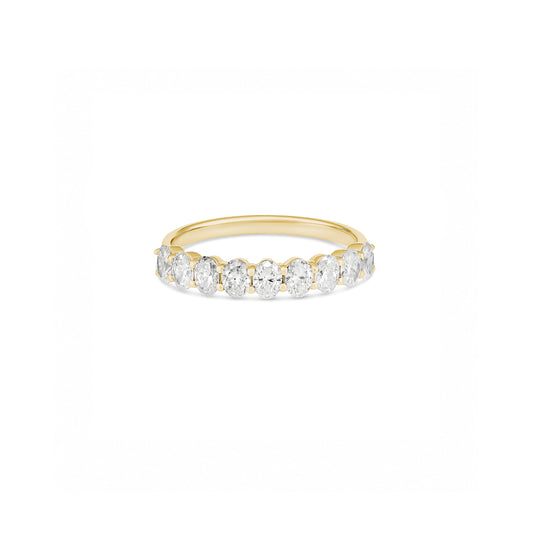 18ct Yellow Gold Oval Lab Grown Diamond Eternity Ring