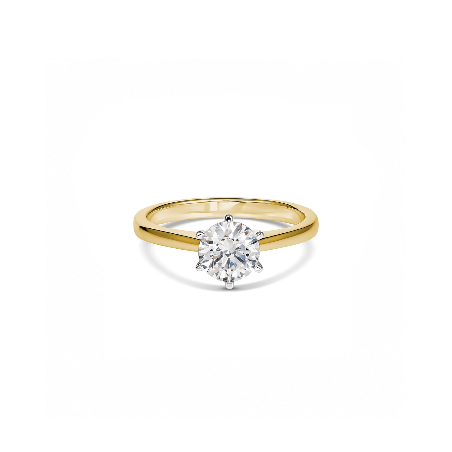 1ct Round Solitaire With Two-Tone Setting