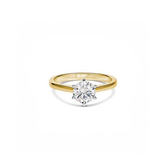 1ct Round Solitaire With Two-Tone Setting