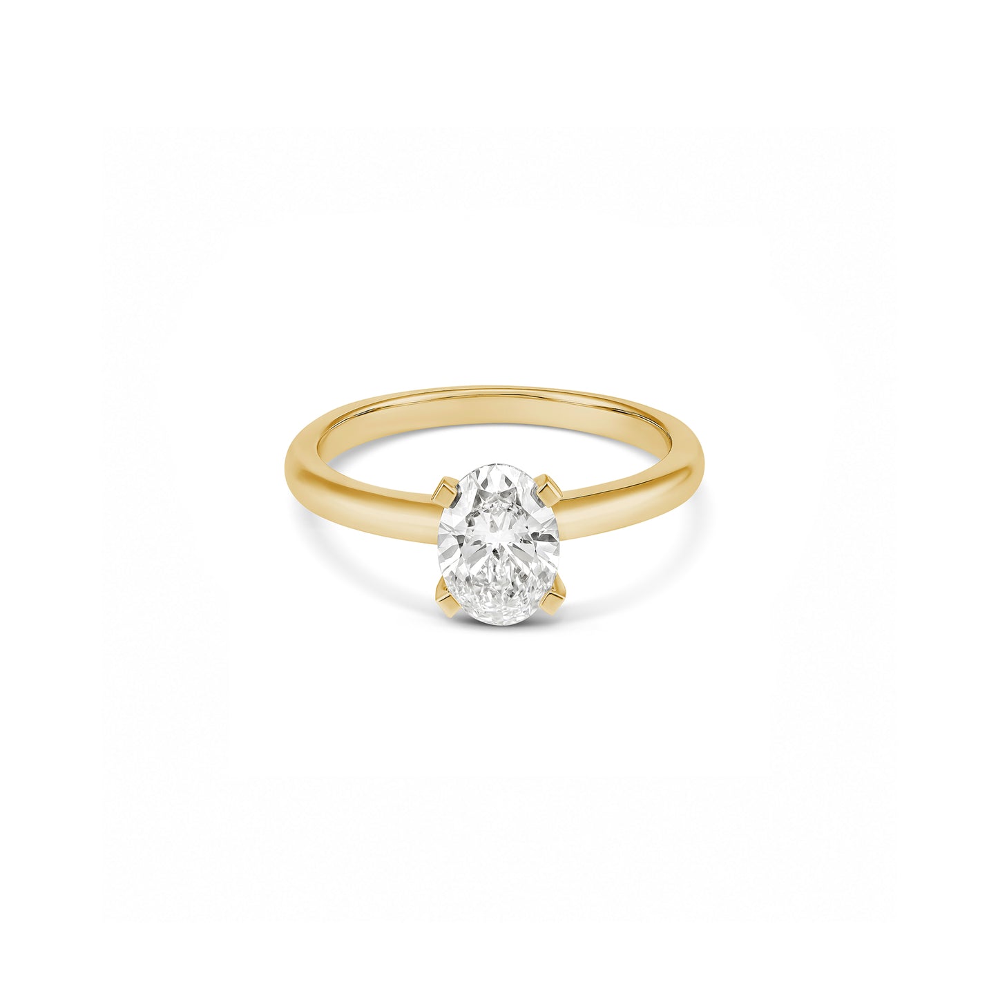 1ct Oval Solitaire in 18ct Yellow Gold