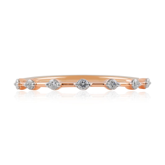Rose Gold Diamond Dress Ring