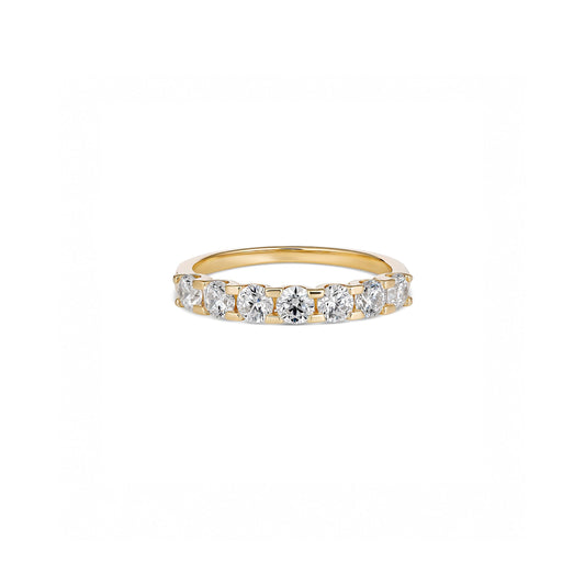 18ct Yellow Gold 7 Stone Diamond Ring
