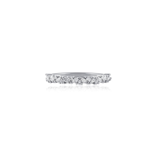 Platinum Marquise & Round Diamond Wedding Ring