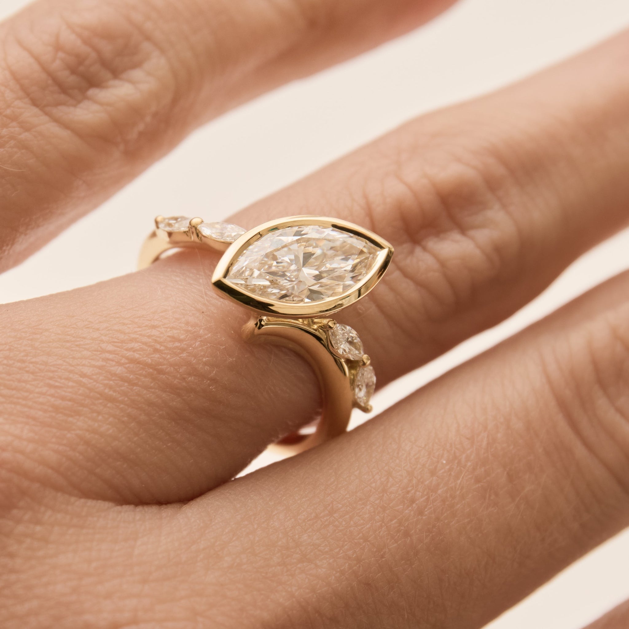 Marquise Diamond Crossover Ring