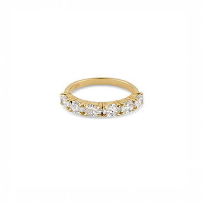 East-West Oval Diamond Wedding Ring
