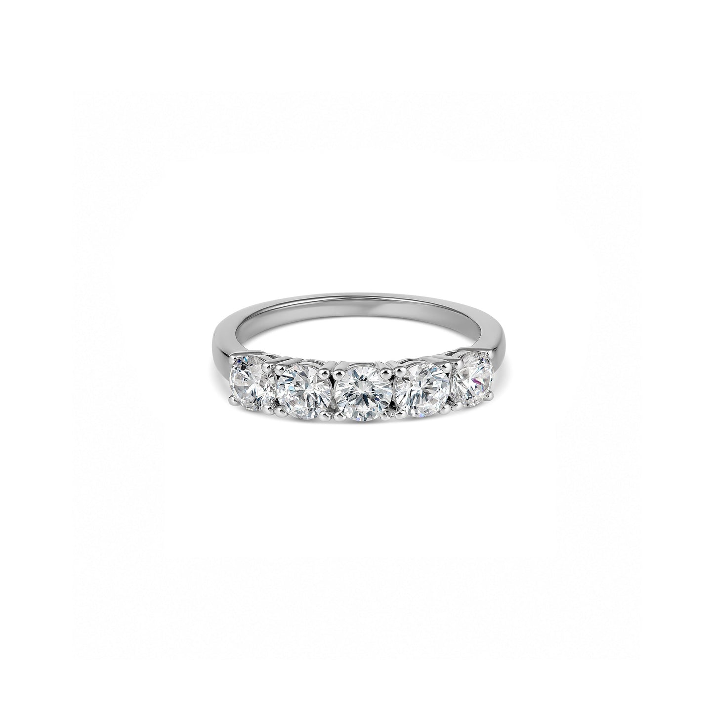 Elegant 5-Stone Diamond Wedding Ring