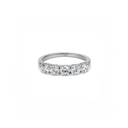 Elegant 5-Stone Diamond Wedding Ring
