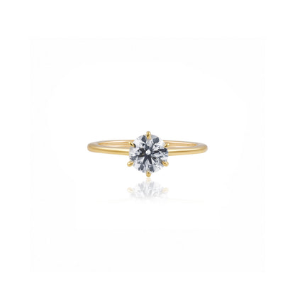 2ct Round Solitaire Engagement Ring in 18ct Yellow Gold