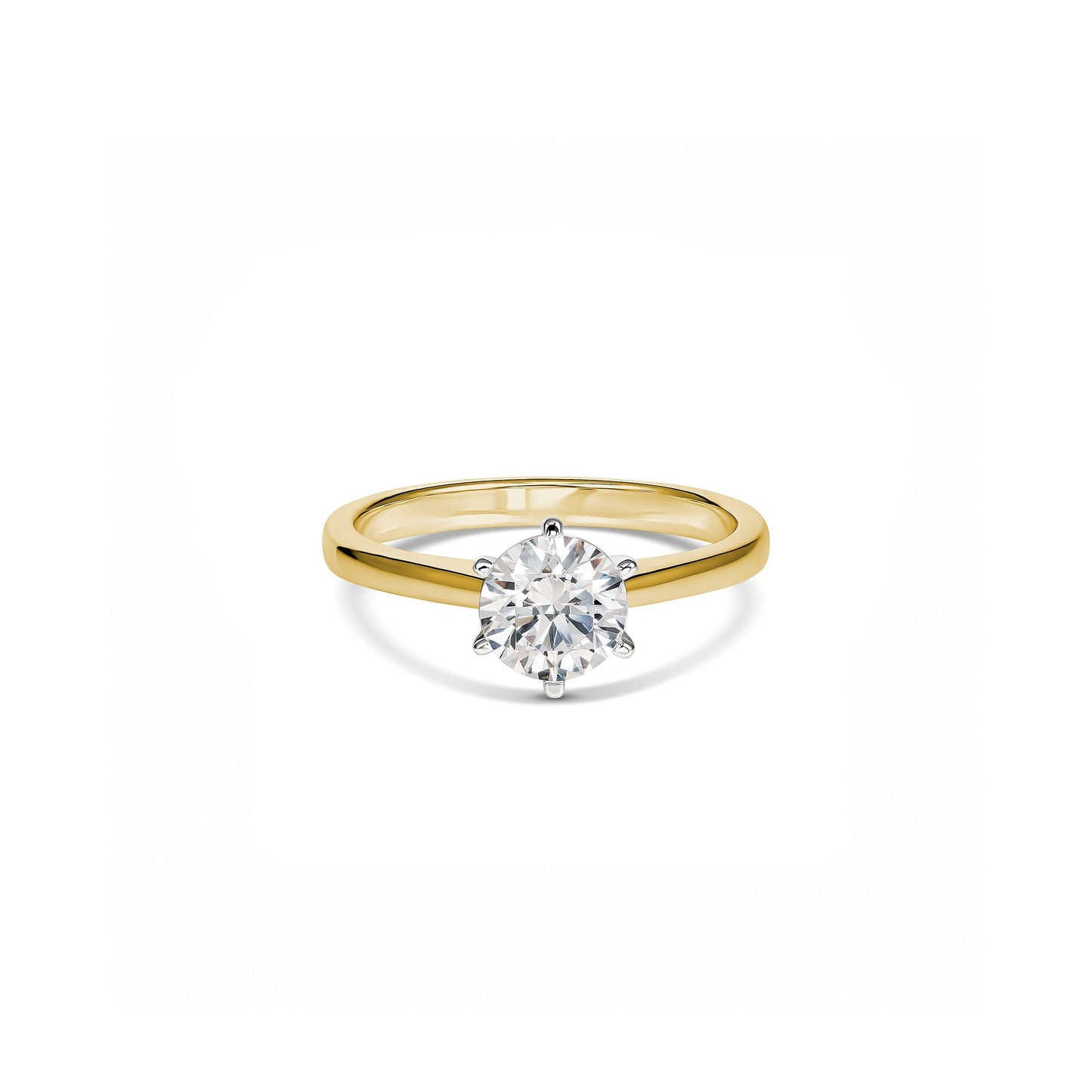 1ct Round Solitaire With Two-Tone Setting
