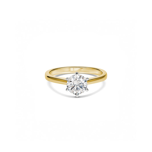 1ct Round Solitaire With Two-Tone Setting
