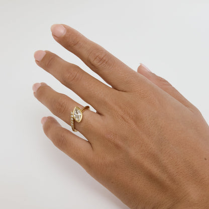Marquise half swept diamond Ring