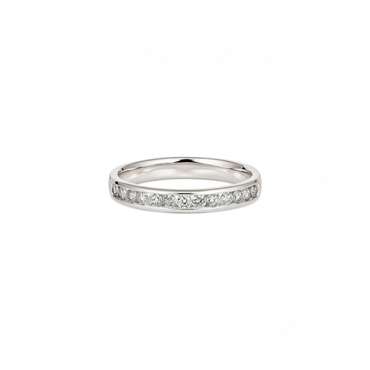 18ct White Gold Channel Set Diamond Wedding Ring