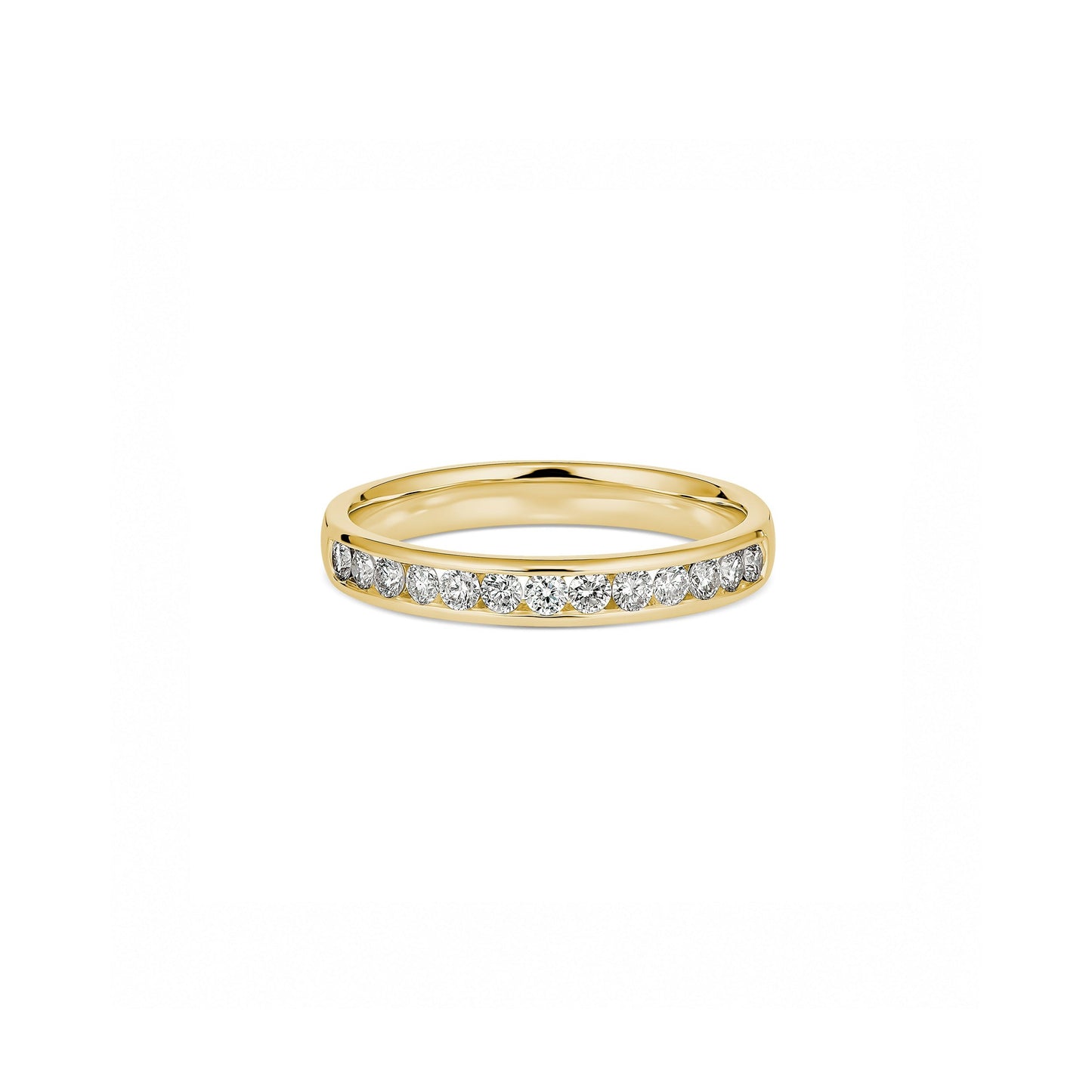 18ct Yellow Gold Channel Set Diamond Wedding Ring