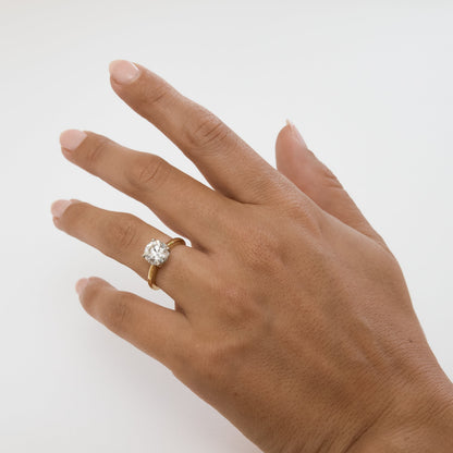 2ct Round Hidden Halo Engagement Ring