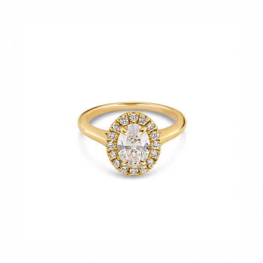 Oval Halo Engagement Ring