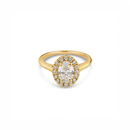 Oval Halo Engagement Ring